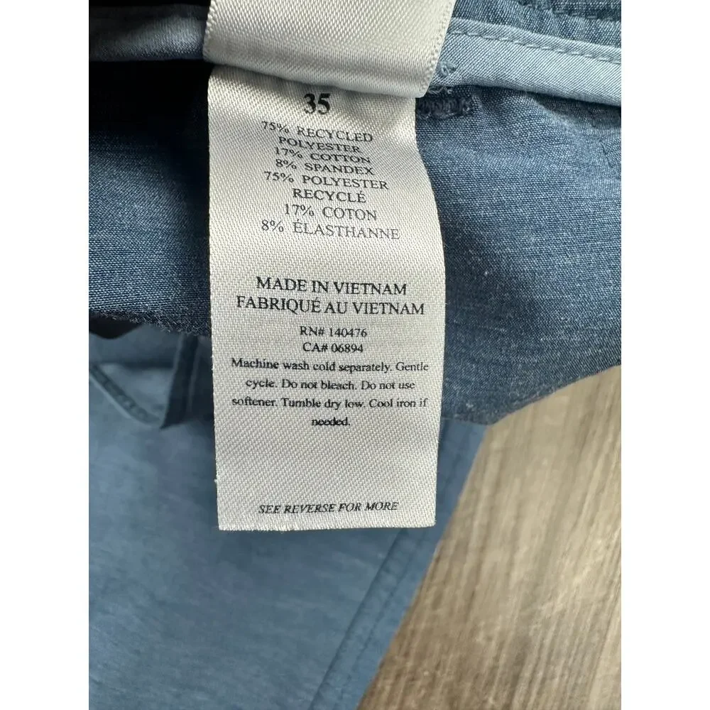 Faherty All Day Performance Shorts Blue — Size 35